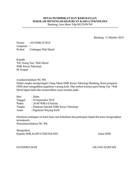contoh surat undangan ulang  perusahaan  koleksi gambar