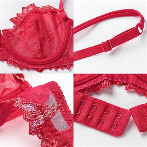Buy Guoeappa Women S Sexy Soft Lace Lingerie Set See Through Underwear