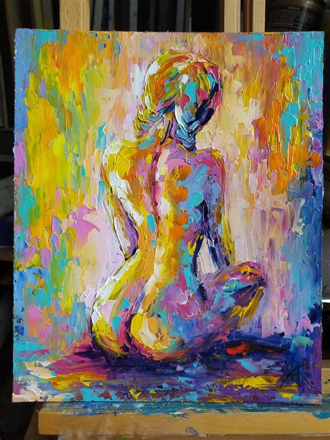 Early Morning Nude Erotic Body Woman Woman Body Oil Painting A Gift For Him Gift For
