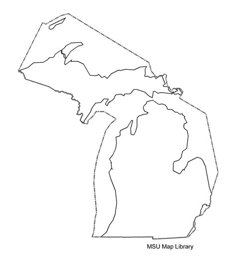 Vector Outline Of Michigan Qbn