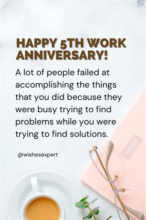 Happy 5 Year Work Anniversary Wishes Work Anniversary Work