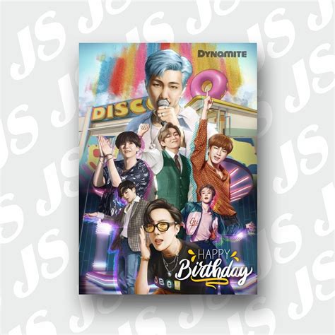 Эксклюзивная открытка с Днем Рождения, Happy Birthday, BTS, K-Pop ...