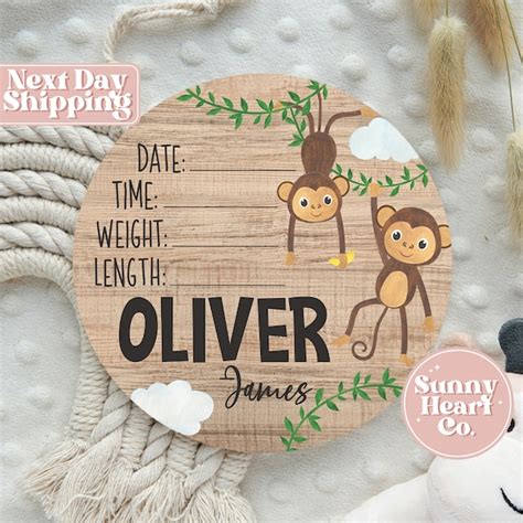 Monkey Announcement Etsy