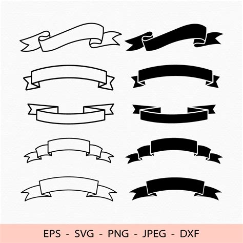 Banner Svg Ribbon File for Cricut dxf for laser cut | Inspire Uplift