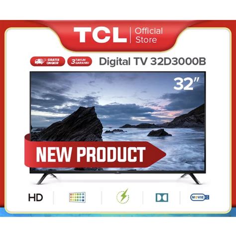 Jual LED TV TCL 32 INCH DIGITAL L32D3000B DVBT2 USB movie HD KHUSUS ...