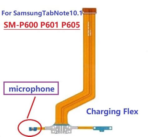 ที่ชาร์จเชื่อมต่อแท่นชาร์จ USB บอร์ดเฟล็กซ์สายสำหรับซัมซุง Galaxy แท็บ ...