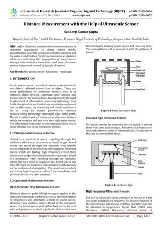 IRJET Distance Measurement With The Help Of Ultrasonic Sensor PDF