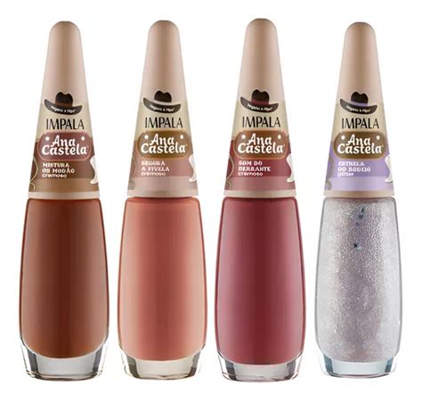 Kit C Esmalte Impala Ana Castela Tons Nude Mercadolivre
