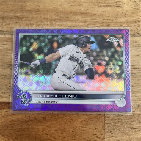 Jarred Kelenic Topps Chrome Purple Logofractor Mariners