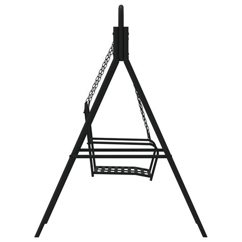 Swing Bench 124 Cm Black Steel Mattress Discount