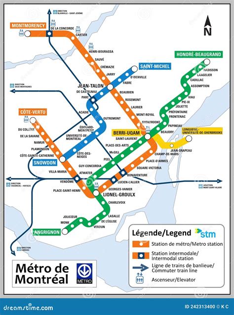 Montreal Subway Map editorial image. Image of station - 242313400