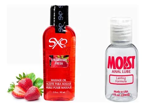 Lubricante Masaje Corporal Sxo Ml Anestesico Anal Moist Fresa Meses Sin Inter S