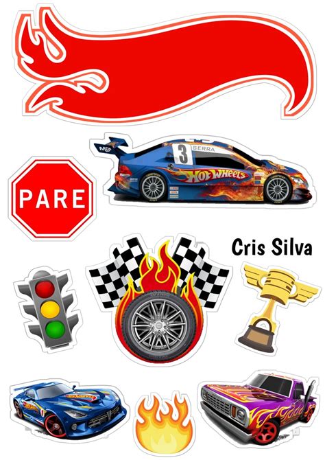 Topo De Bolo Hot Wheels RETOEDU