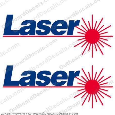 Laser Dinghy Boat Decals - (set of 2)