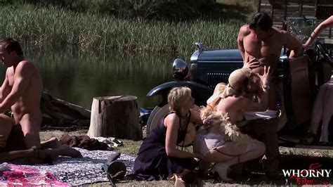 WHORNY FILMS Best Outdoor Porn Orgy Ever Hot Girls Indulge In Big Group Fuck Julia Ann