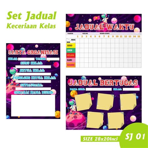 Set Banner Hiasan Kelas/Alas Meja Murid/Keceriaan Kelas/Hiasan Kelas ...