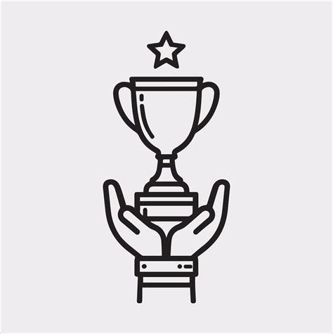 Clean Winning Award Line Art Icon for Creative Projects 52525349 Vector