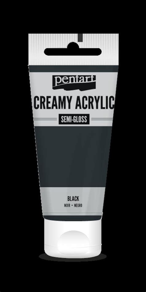 Pentart Creamy Acrylic Semi Gloss 60 Ml Black Etsy