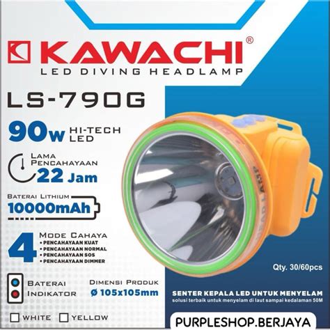 Jual Senter Kepala Selam Kawachi W Watt Hi Tech Led Super Terang