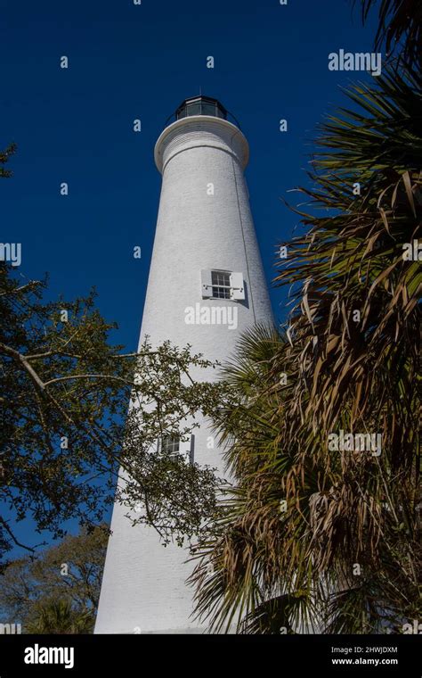 St. Marks Lighthouse, St. Marks Wildlife Refuge, Florida Stock Photo - Alamy