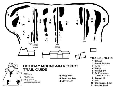 Holiday Mountain Ski Trail Map - Manitoba Canada • mappery