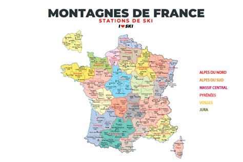 carte de france avec les stations de ski guide complet vlog