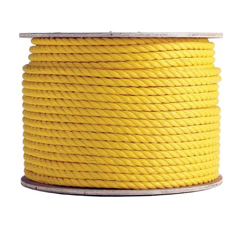 3 Strand Twisted Yellow Polypropylene Rope Erin Rope Corporation