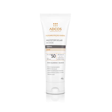 Protetor Solar Mousse Mineral Nude Adcos 50g Shopee Brasil