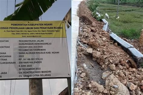 Proyek Infrastruktur Jalan Terisolir Bernilai Miliaran Rupiah Di Ngawi