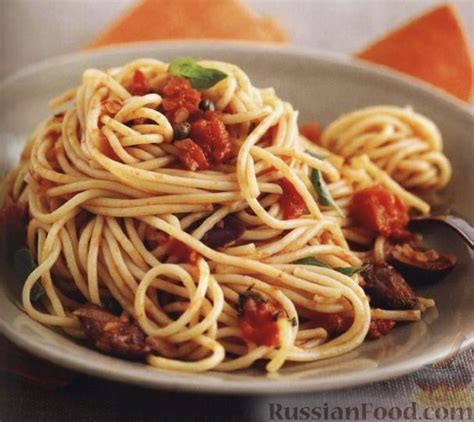Спагетти, рецепты на RussianFood.com: 546 рецептов спагетти
