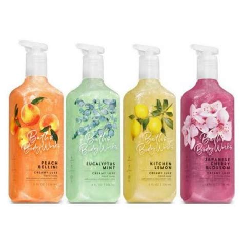 NEW Bath And Body Works BBW Creamy Luxe Hand Soap Peach Bellini Beautiful Day Apple Sabun Cuci