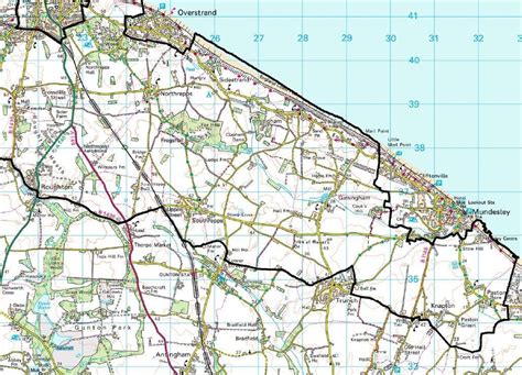 Norfolk Coast - AONB Wall Map