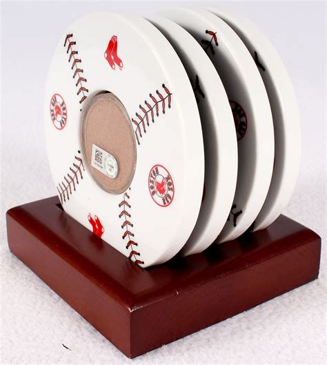 Boston Red Sox Drink Coaster Set With Game Used Dirt From Fenway Park