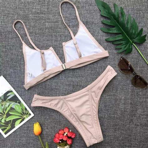 Swim Nude V Neck Cheeky Bikini Swimsuit Poshmark