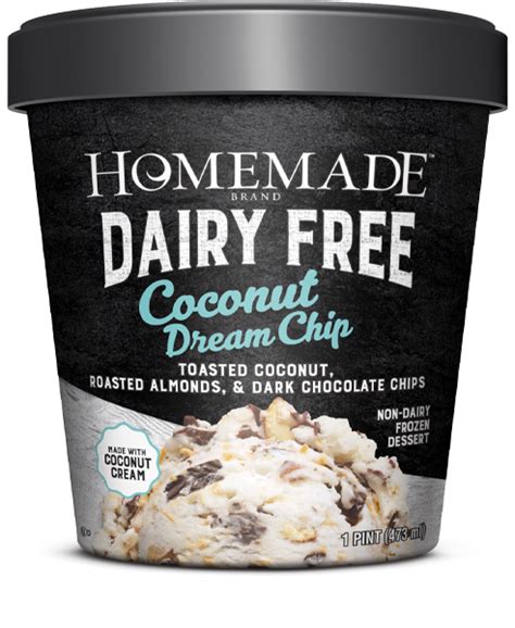 Coconut Dream Chip Dairy Free • Homemade Brand Ice Cream