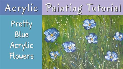 Easy Acrylic Wildflowers Painting For Beginners No Drawing Youtube