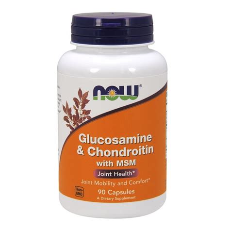 Now Foods Глюкозамин Хондроитин и MSM за здрави стави х90 капсули
