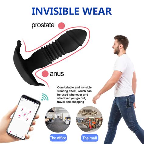 Prostate Toys Anal Thrusting Vibrator With App Control Anesidora