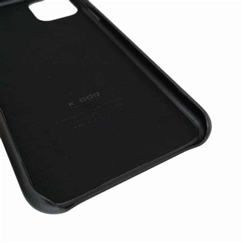 K-DOO Premium Leather Finish iPhone Case Black - Shoppodiction.com