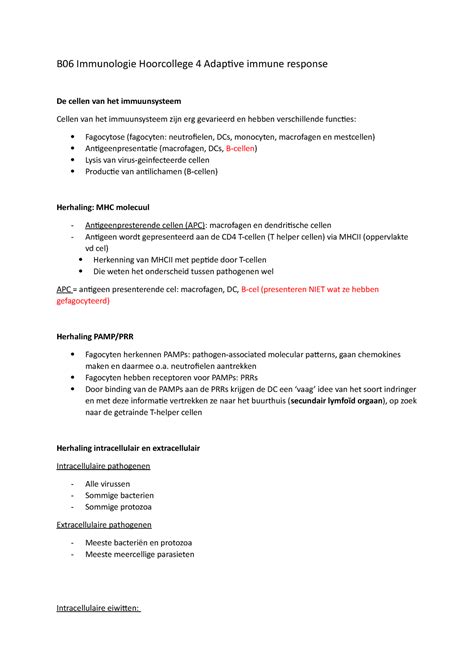 B Immunologie Hoorcollege Adaptive Immune Response Neutroielen