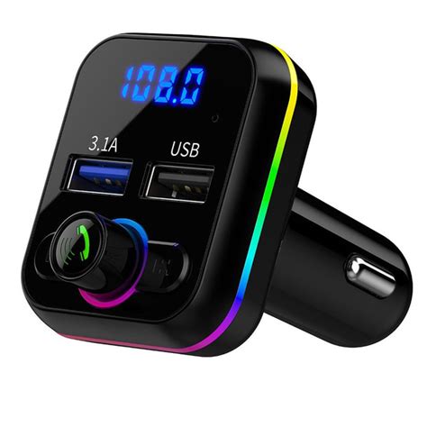 Car Mp3 Music Player Bluetooth-Compatible V5.0 Hands Free Call USB U ...