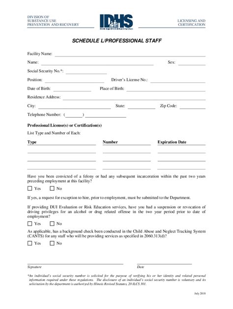 Fillable Online Idhs Supr Licensing And Certification Forms Fax Email