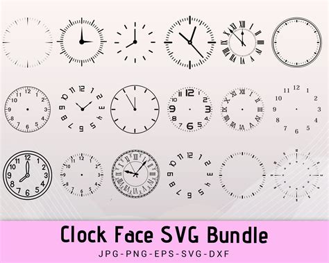 Clock Face Svg Bundle Clock Svg Clock Face Clipart Bundle Cut Files