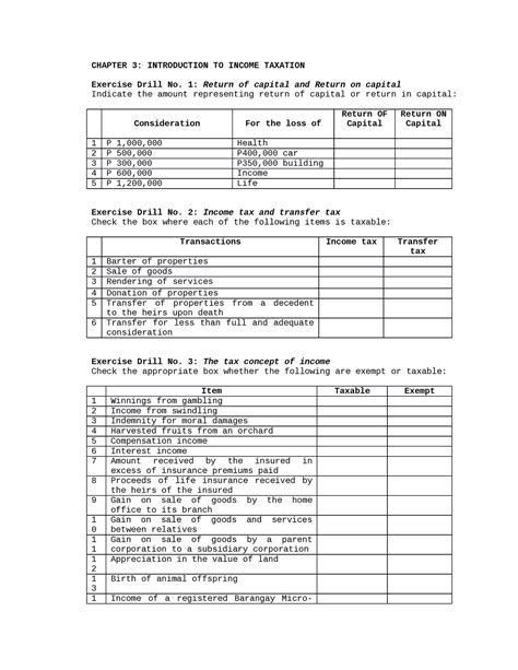 Pratice Materials Chapter Introduction To Income Taxation Exercise