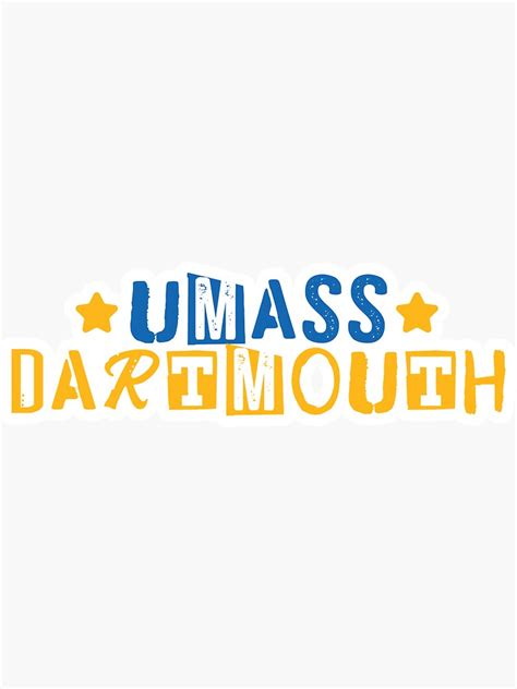 Umass Dartmouth Star Design Sticker For Sale By Unistickerville Redbubble