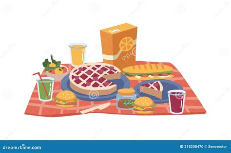 Picnic Food Design Cartoon Vector | CartoonDealer.com #118869299