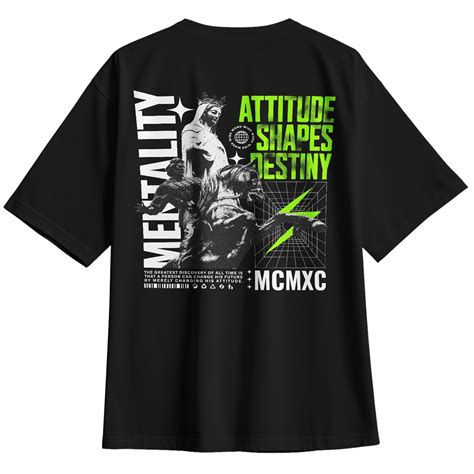 Playera Oversize Mentality Attitude Shapes Destiny – Vital Army Oficial