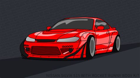 Nissan Silvia S15 wallpaper 4k rocket bunny Red by ItsBarney01 on ...