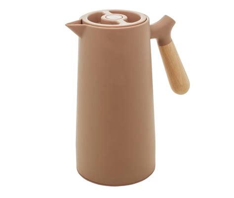 Garrafa térmica cabo de madeira nórdica Nude L Ofertinha Promoções