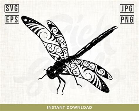 Dragonfly Svg Dragonfly Silhouette Dragonfly Print Fly Svg Etsy